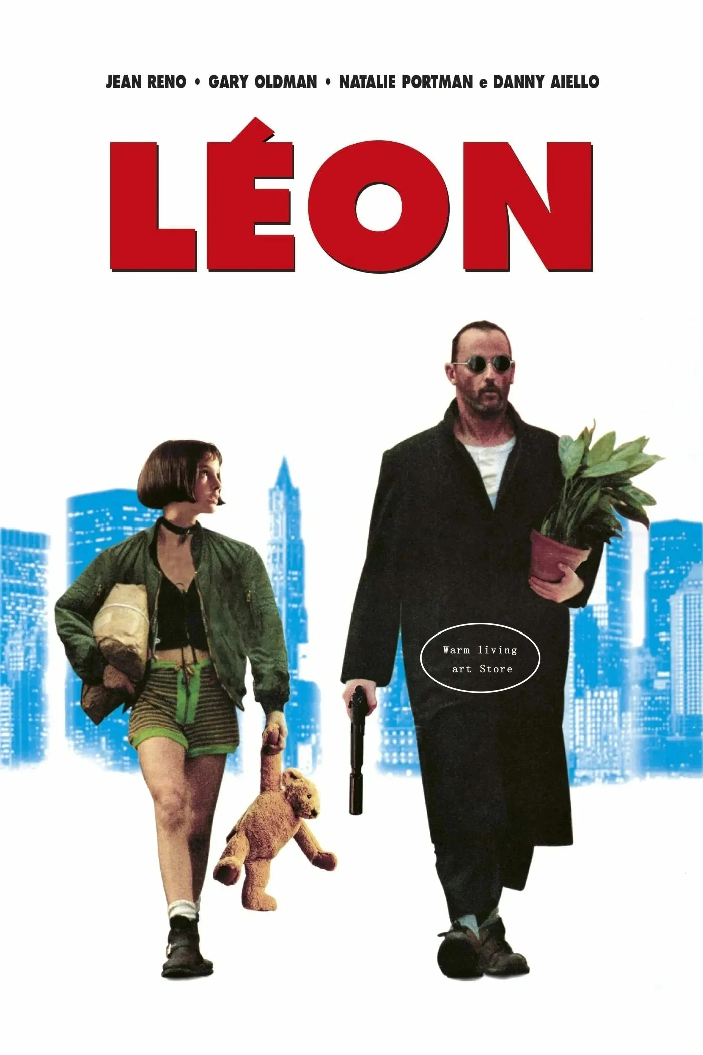 Plakat film Leon Zawodowiec vintage Jasnozielony