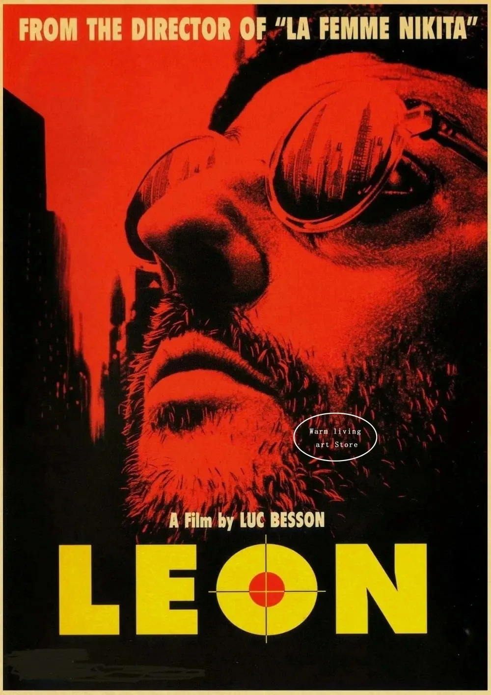 Plakat film Leon Zawodowiec vintage Niebieski