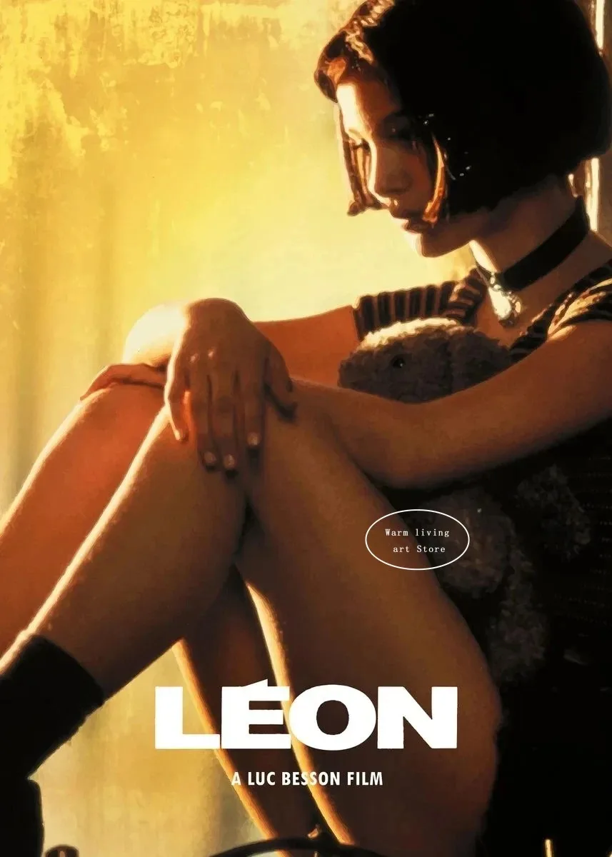 Plakat film Leon Zawodowiec vintage żółty