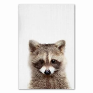 Plakat z leśnymi zwierzętami w stylu skandynawskim Fioletowy/фиолетовый
