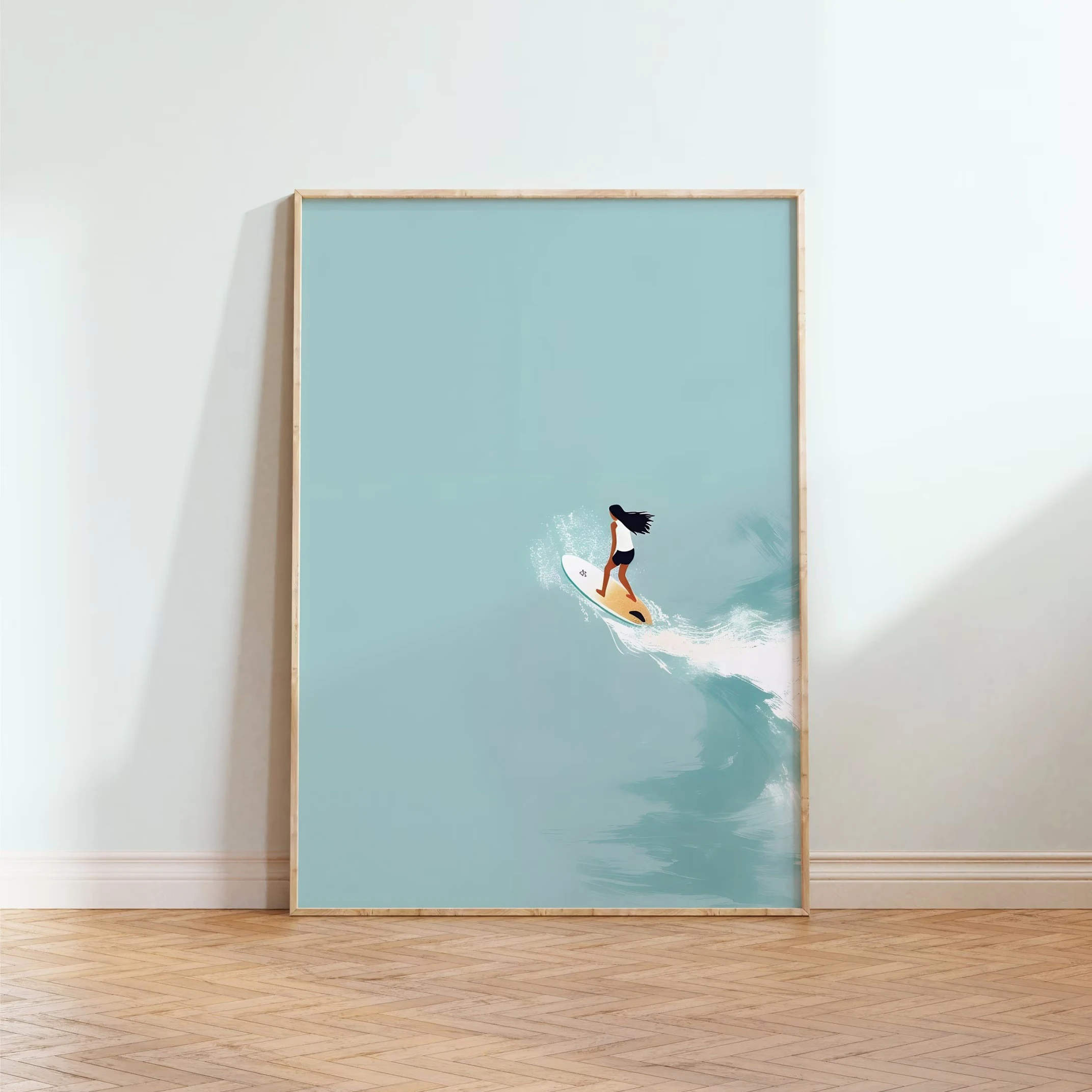 Letnia plaża i basen - plakat wakacyjny Wzór 1