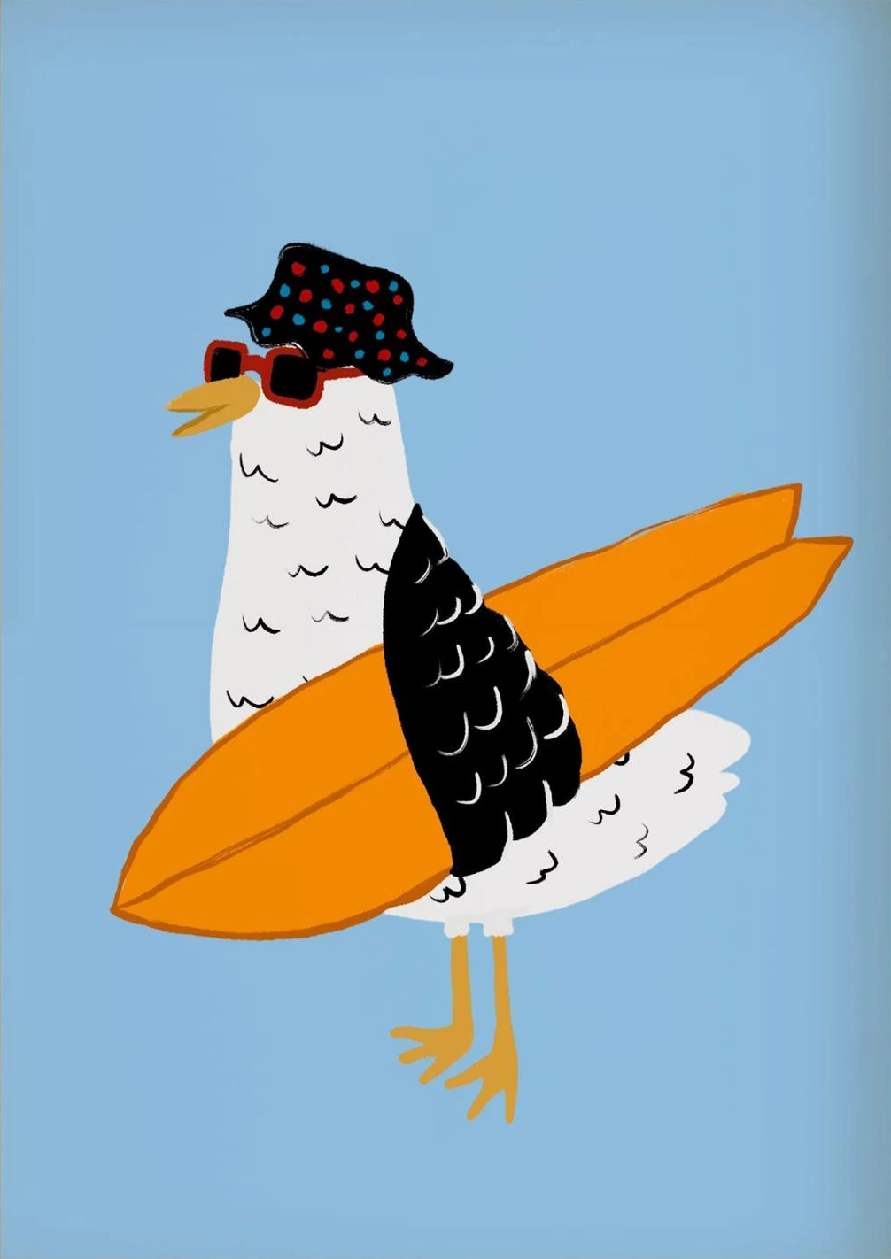 Plakat Letnia Plaża Muszle Preppy Burgundia
