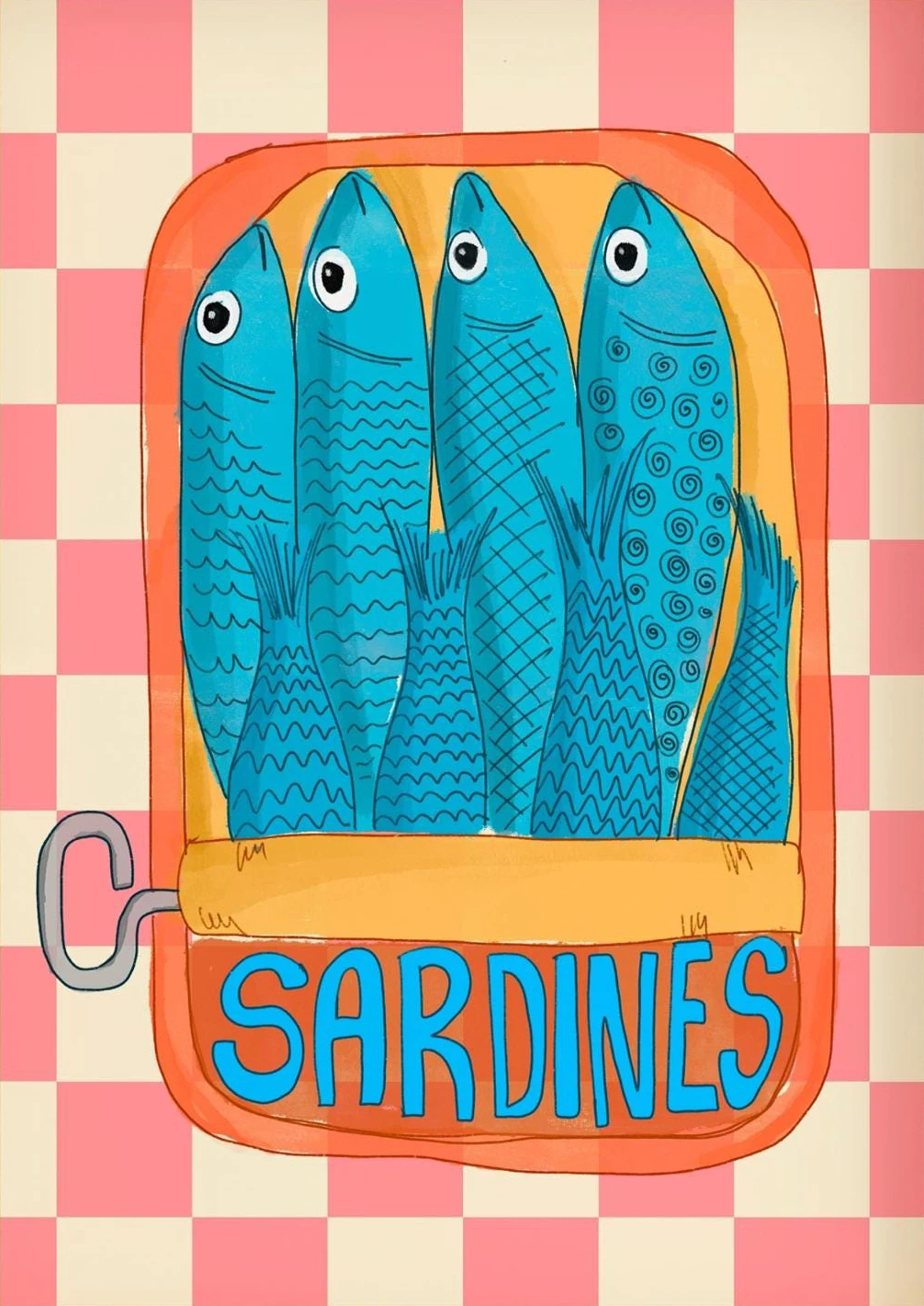 Plakat Letnia Plaża Muszle Preppy Wielo