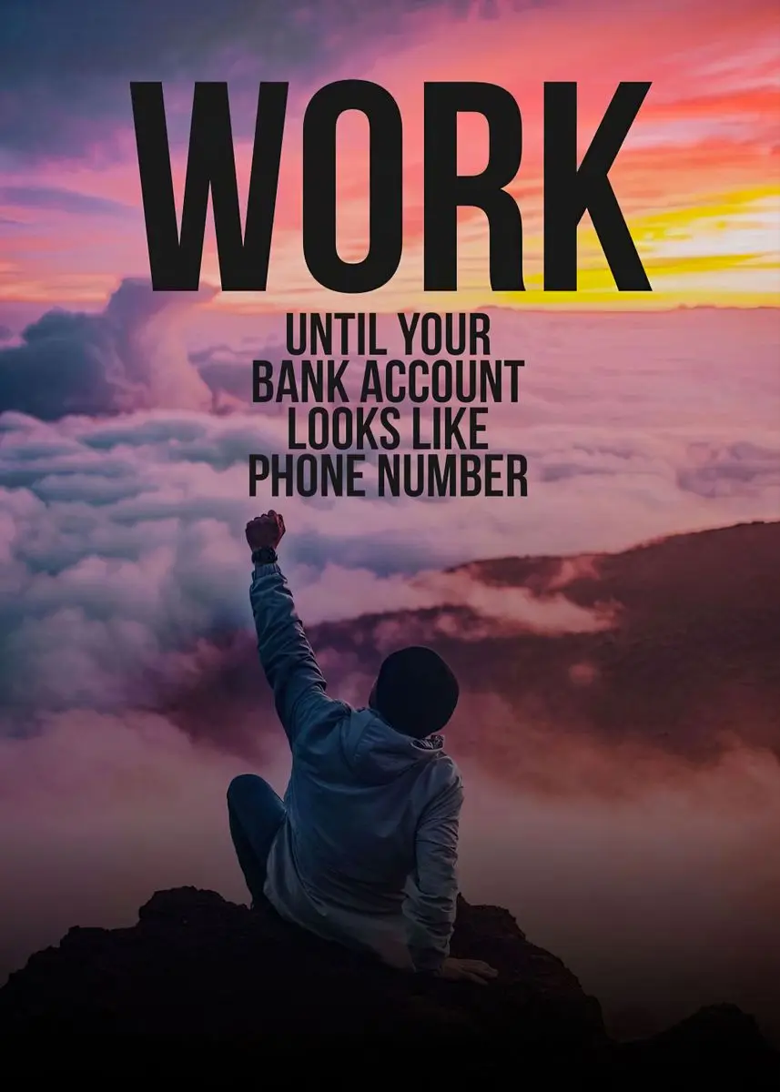 Lew - Mindset Is Everything, plakat motywacyjny Srebrny