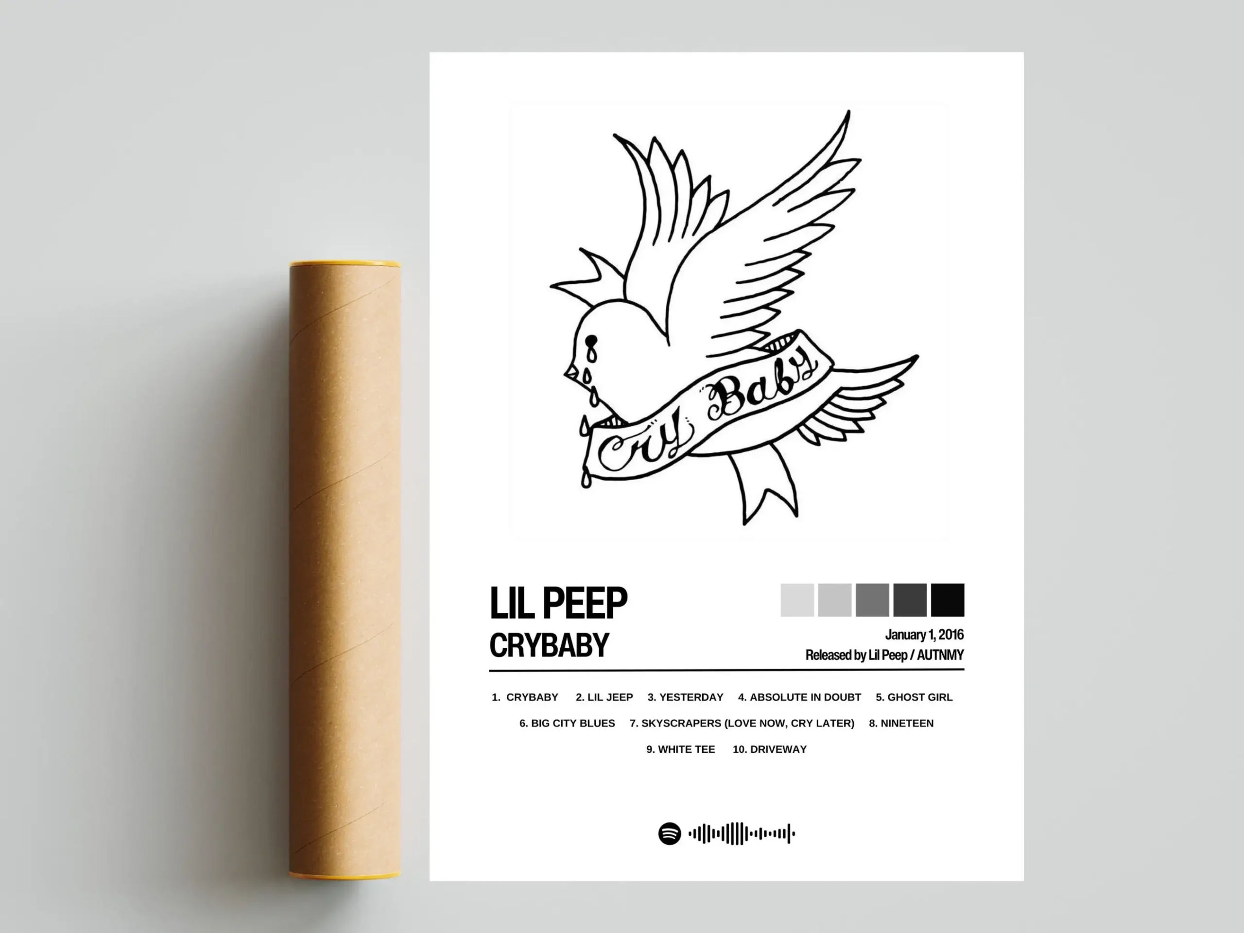 Plakat z albumem Lil Peep Wzór 2