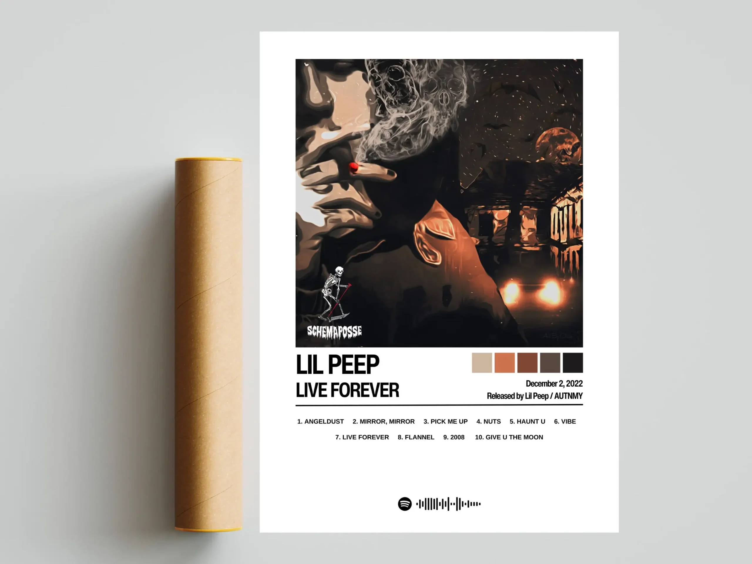 Plakat z albumem Lil Peep Wzór 3
