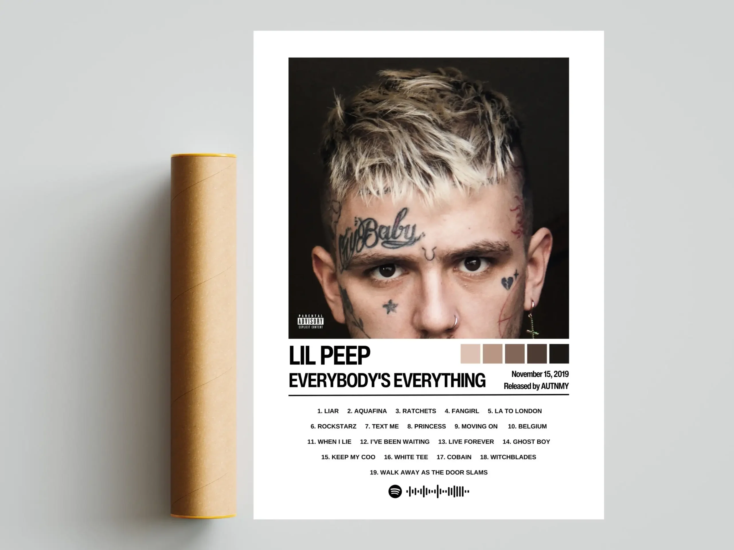 Plakat z albumem Lil Peep Wzór 4