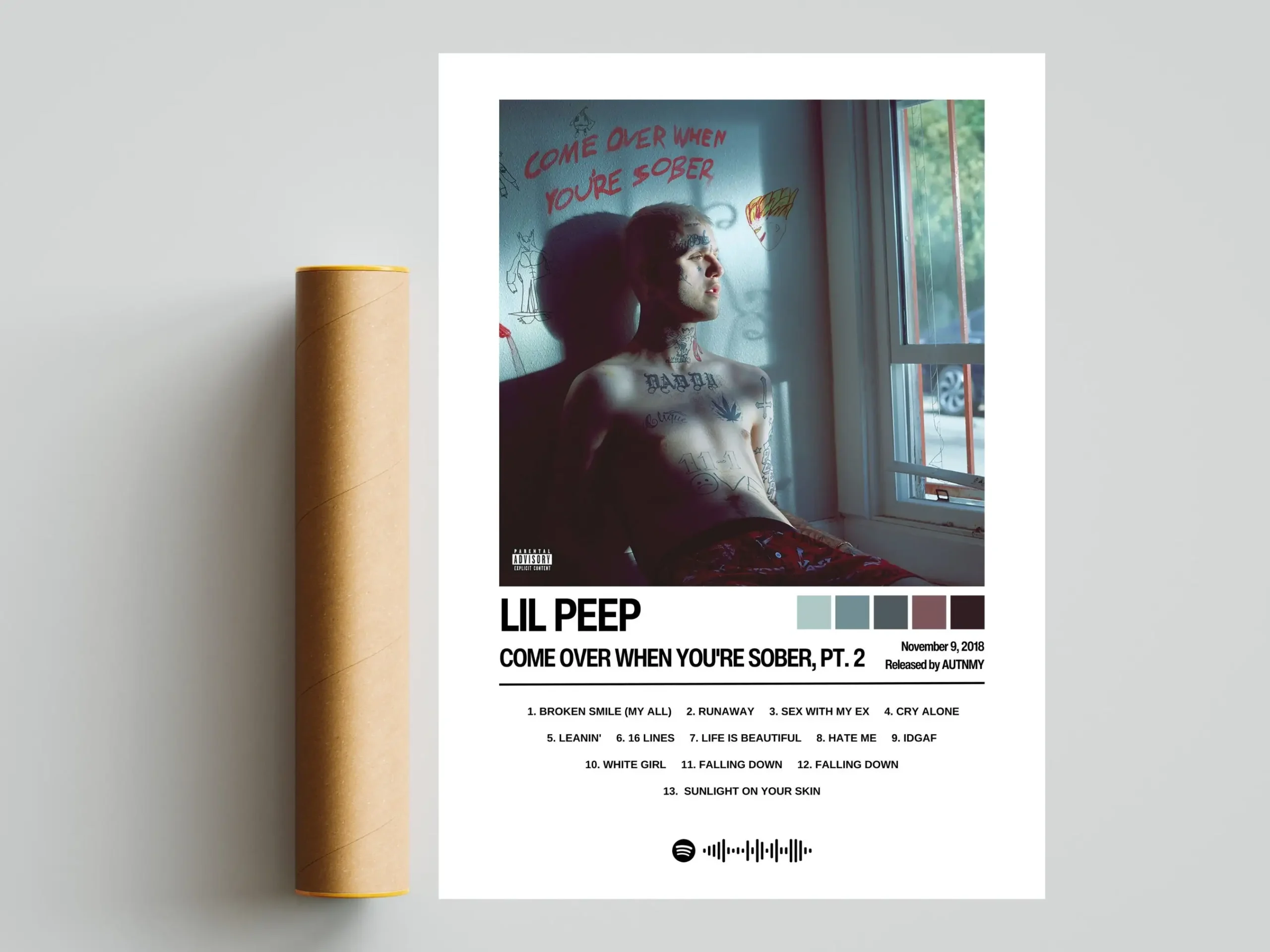 Plakat z albumem Lil Peep Wzór 6