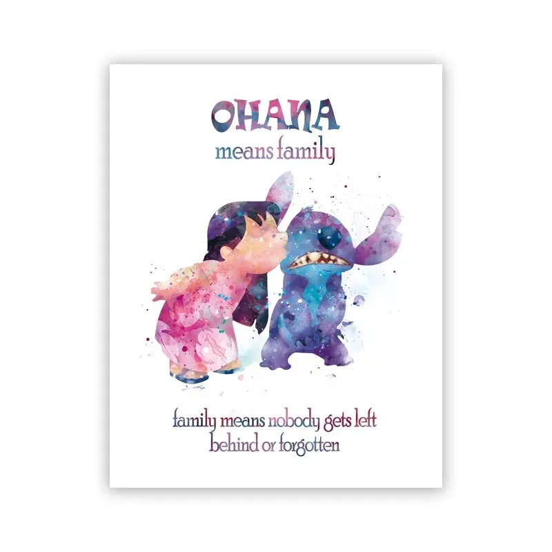 Plakat Lilo i Stitch - Ohana Wzór 3