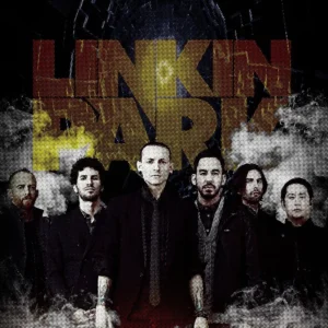 Plakat zespołu Linkin Park w stylu rockowym Wzór 1