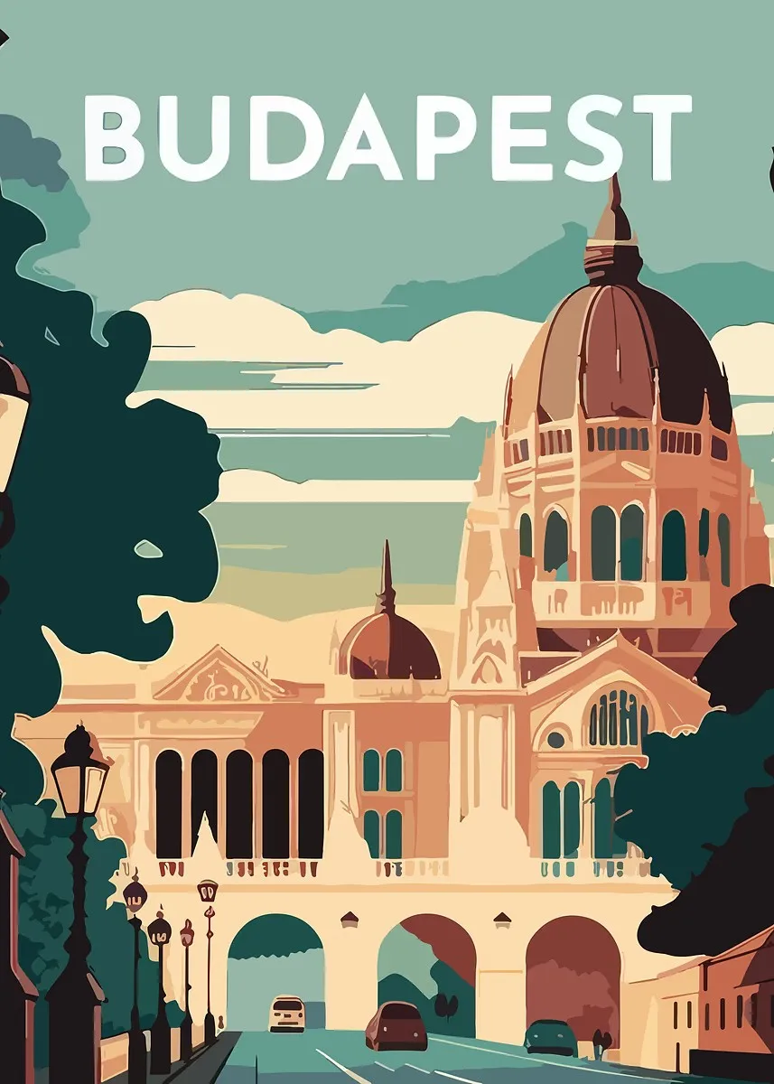 Plakat Londyn retro - czerwony autobus Wzór 4