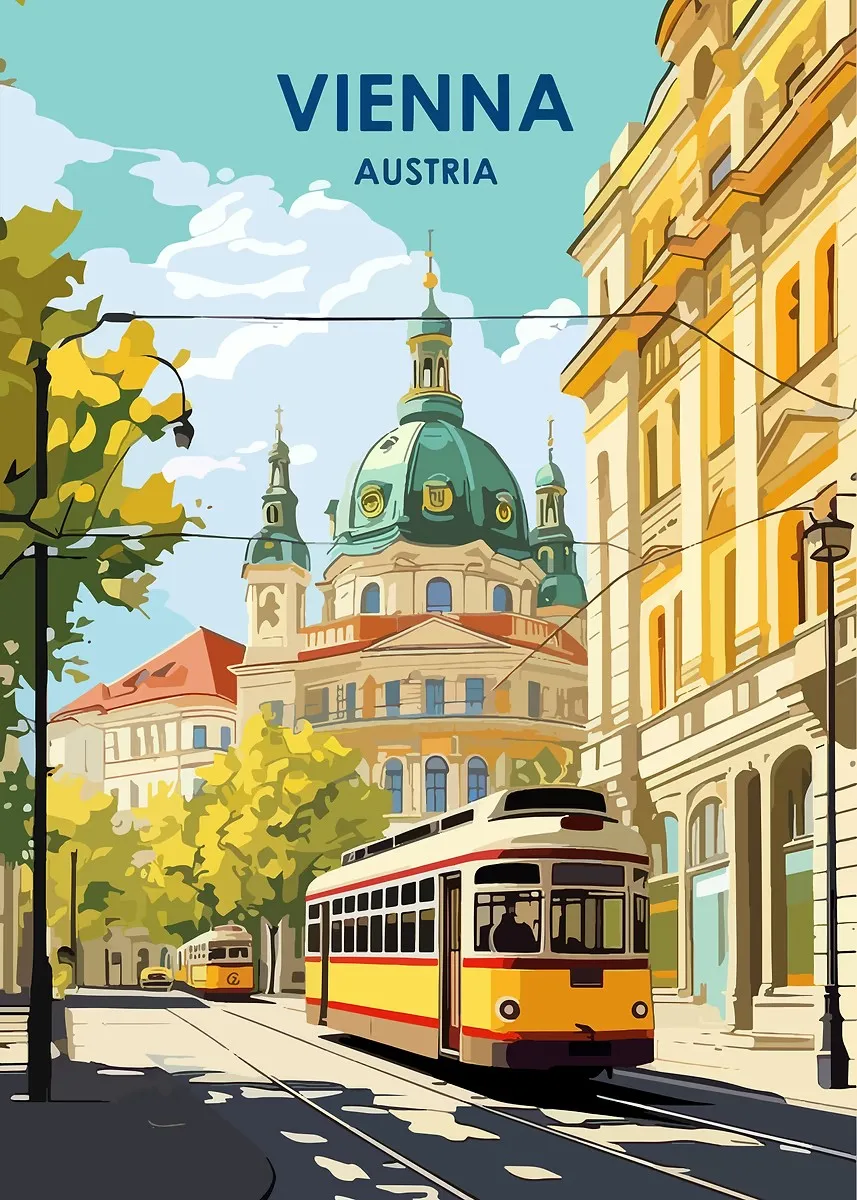 Plakat Londyn retro – czerwony autobus Wzór 9