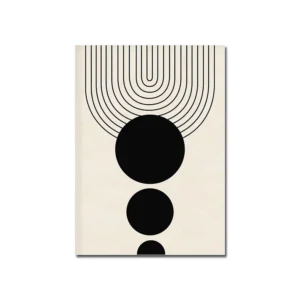 Skandynawskie łuki - plakat geometryczny żółty