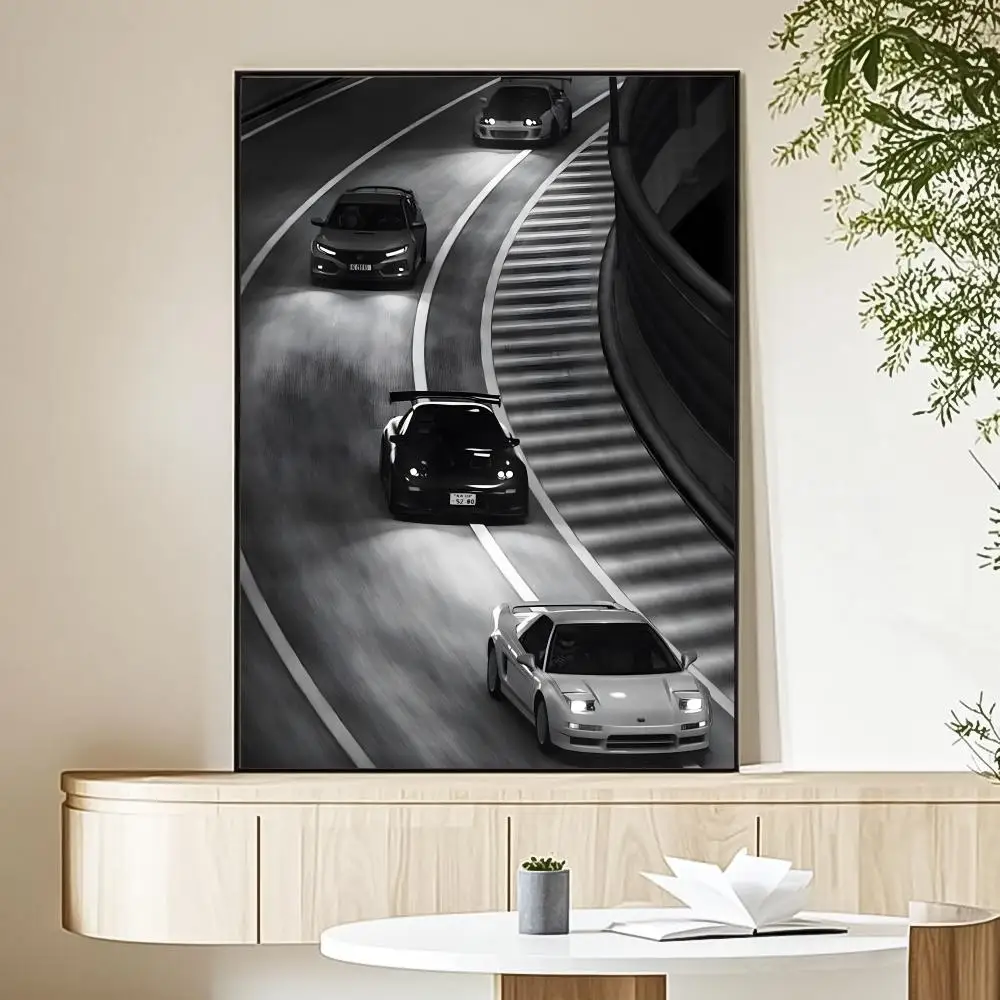 Plakat Luksusowe Auta – czarno-biała motoryzacja Black2