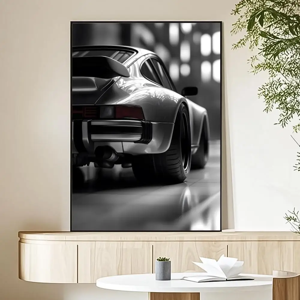 Plakat Luksusowe Auta – czarno-biała motoryzacja Black3