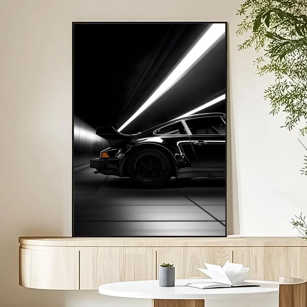 Plakat Luksusowe Auta – czarno-biała motoryzacja Black7