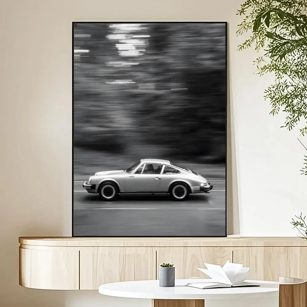 Plakat Luksusowe Auta - czarno-biała motoryzacja Black9