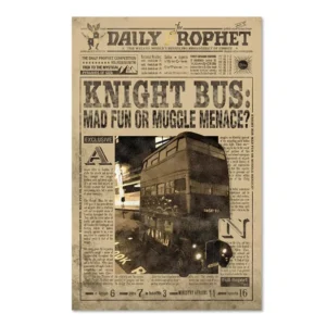 Plakat magiczna gazeta w stylu retro Czerwony