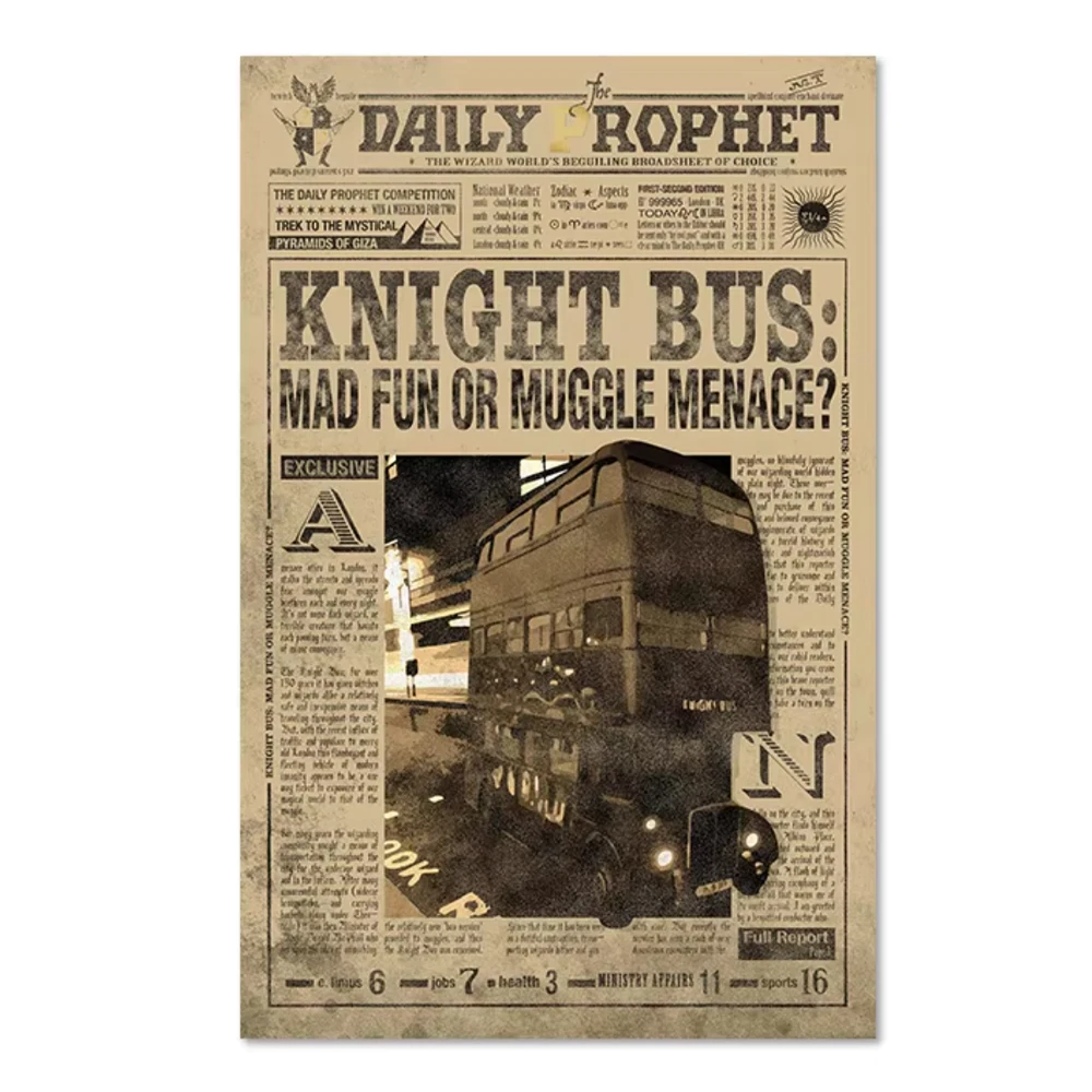 Plakat magiczna gazeta w stylu retro Czerwony