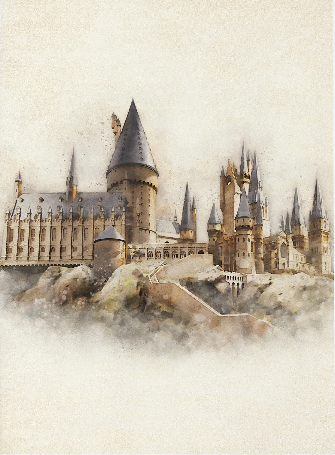 Plakat z magiczną szkołą czarodziejów Wzór 6