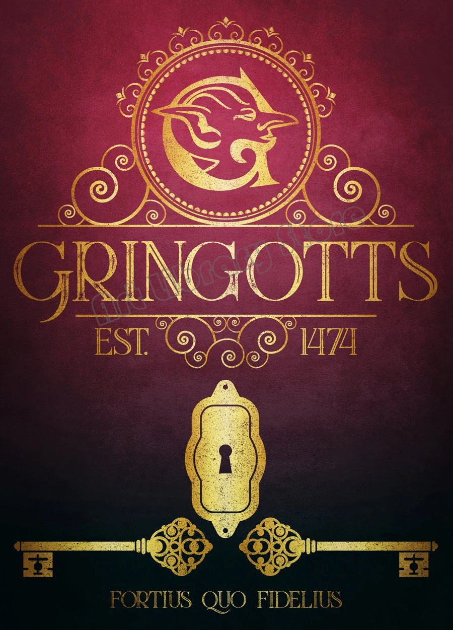 Plakat magicznej szkoły - grafika fantasy Wzór 3