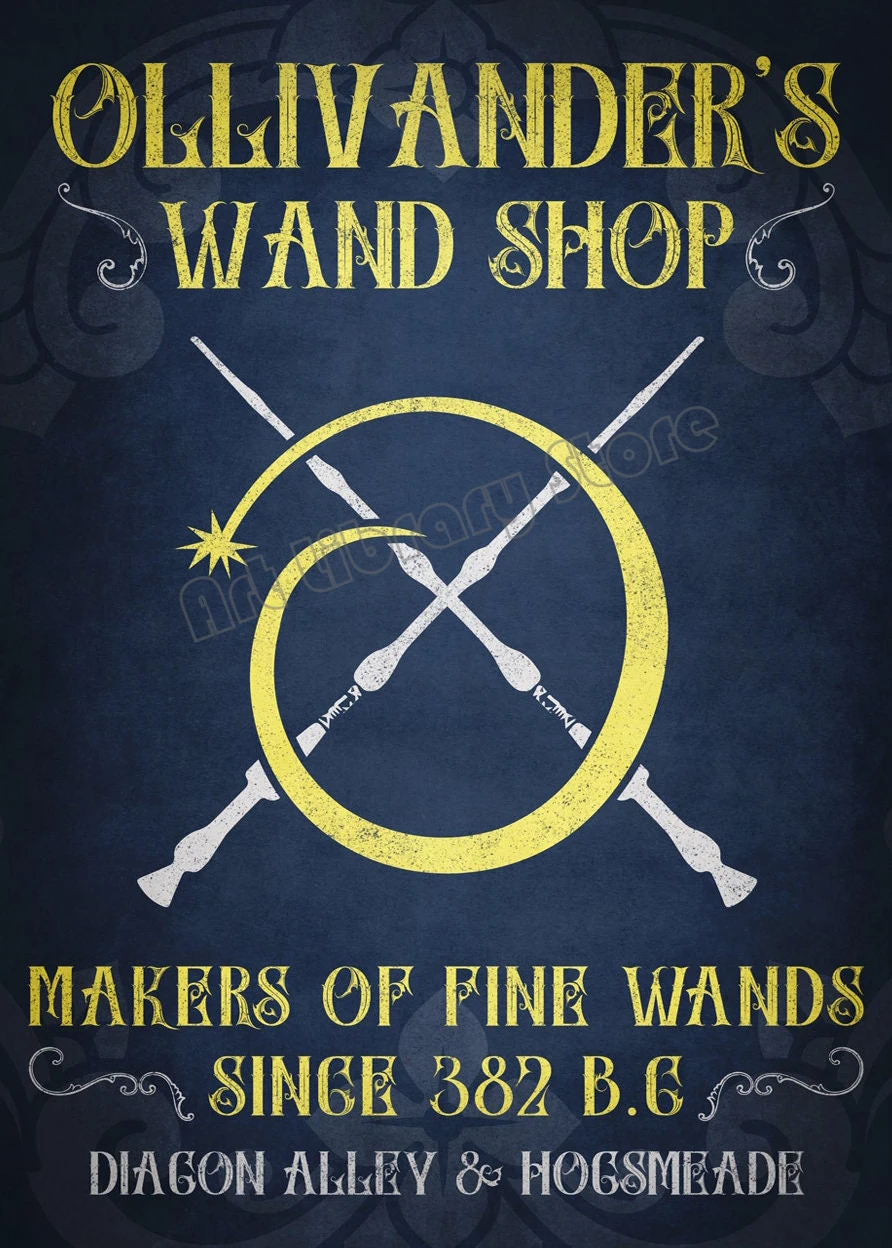 Plakat magicznej szkoły - grafika fantasy Wzór 4