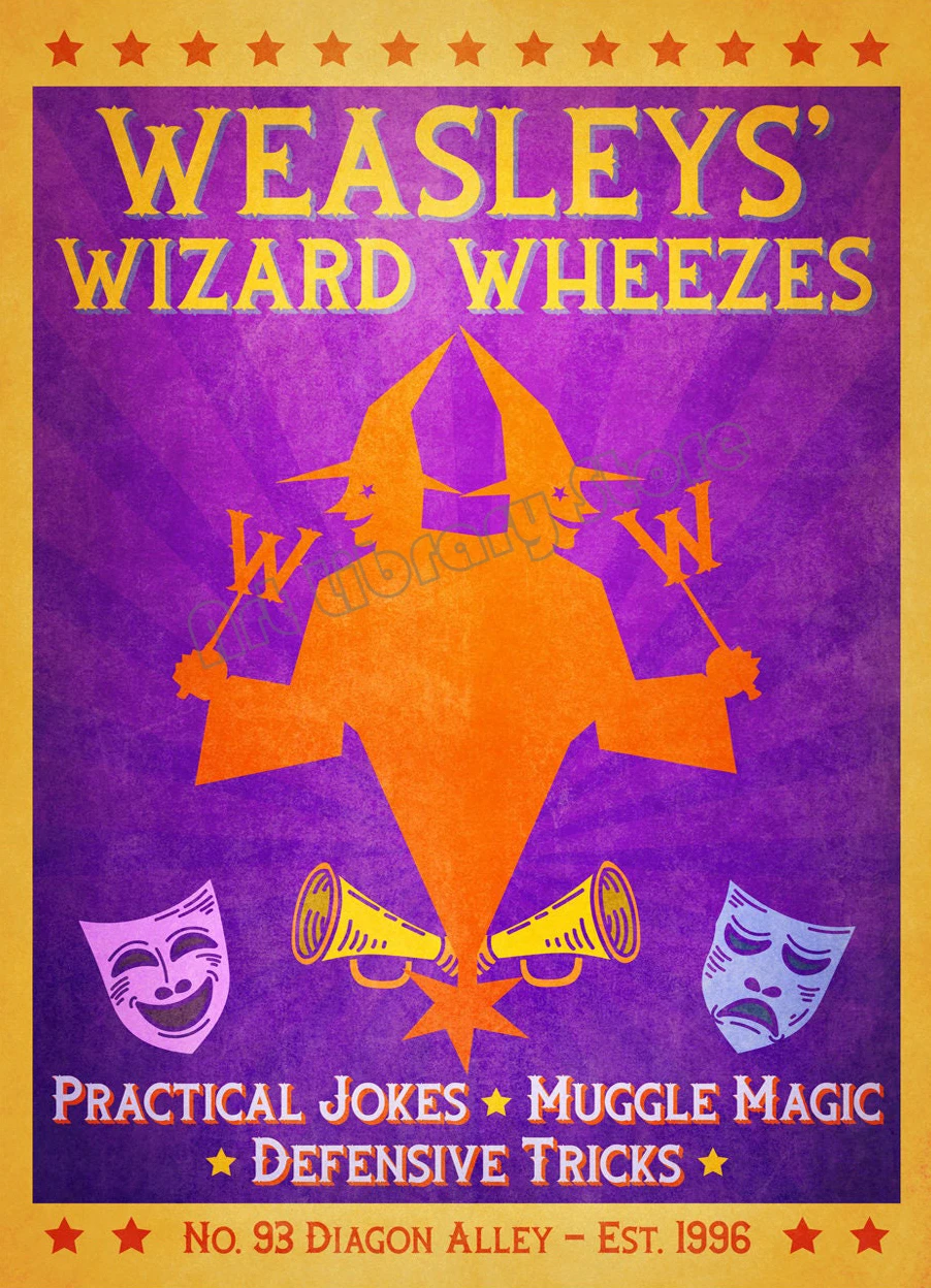 Plakat magicznej szkoły - grafika fantasy Wzór 8