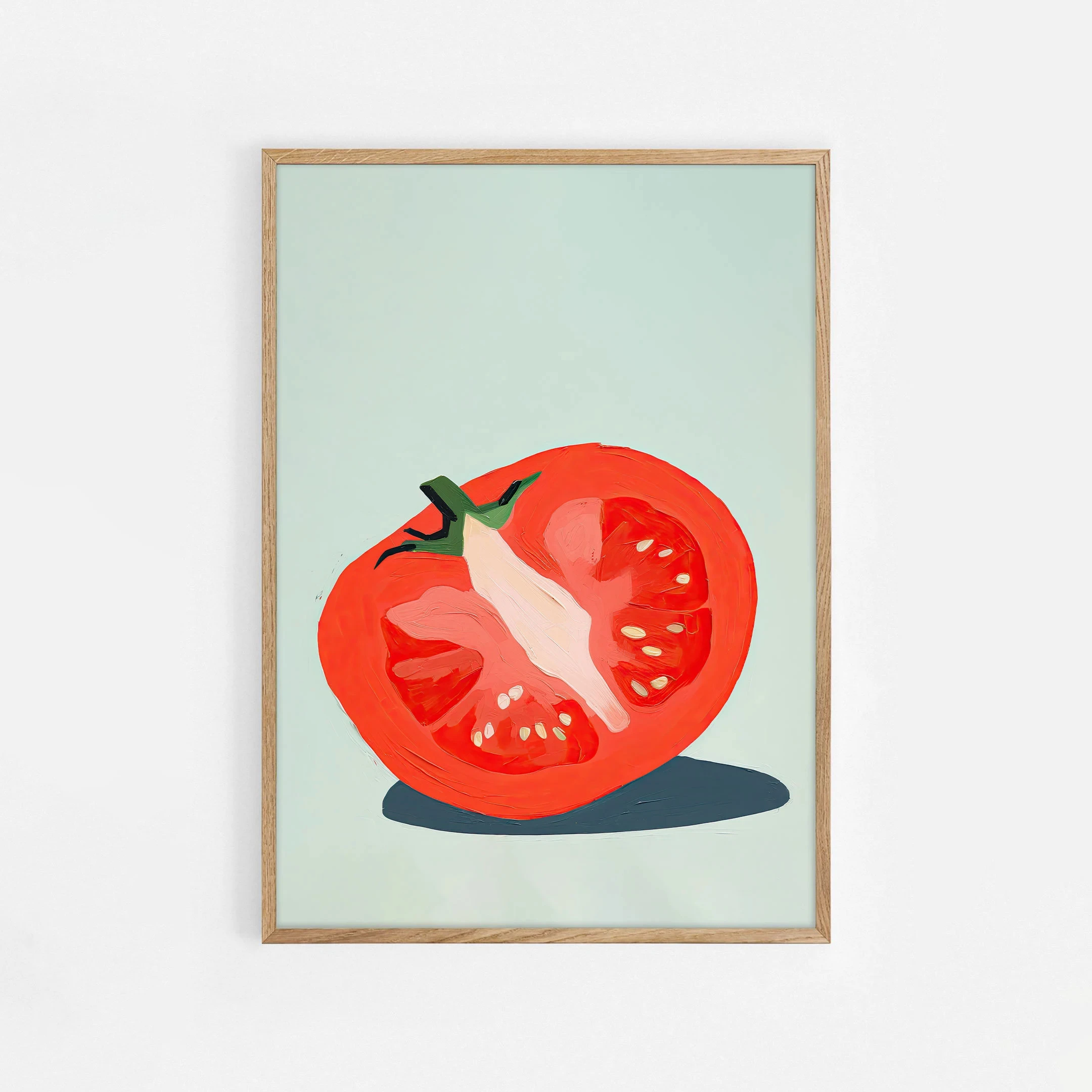 Plakat maksymalistyczny owoce abstrakcyjny Fioletowy