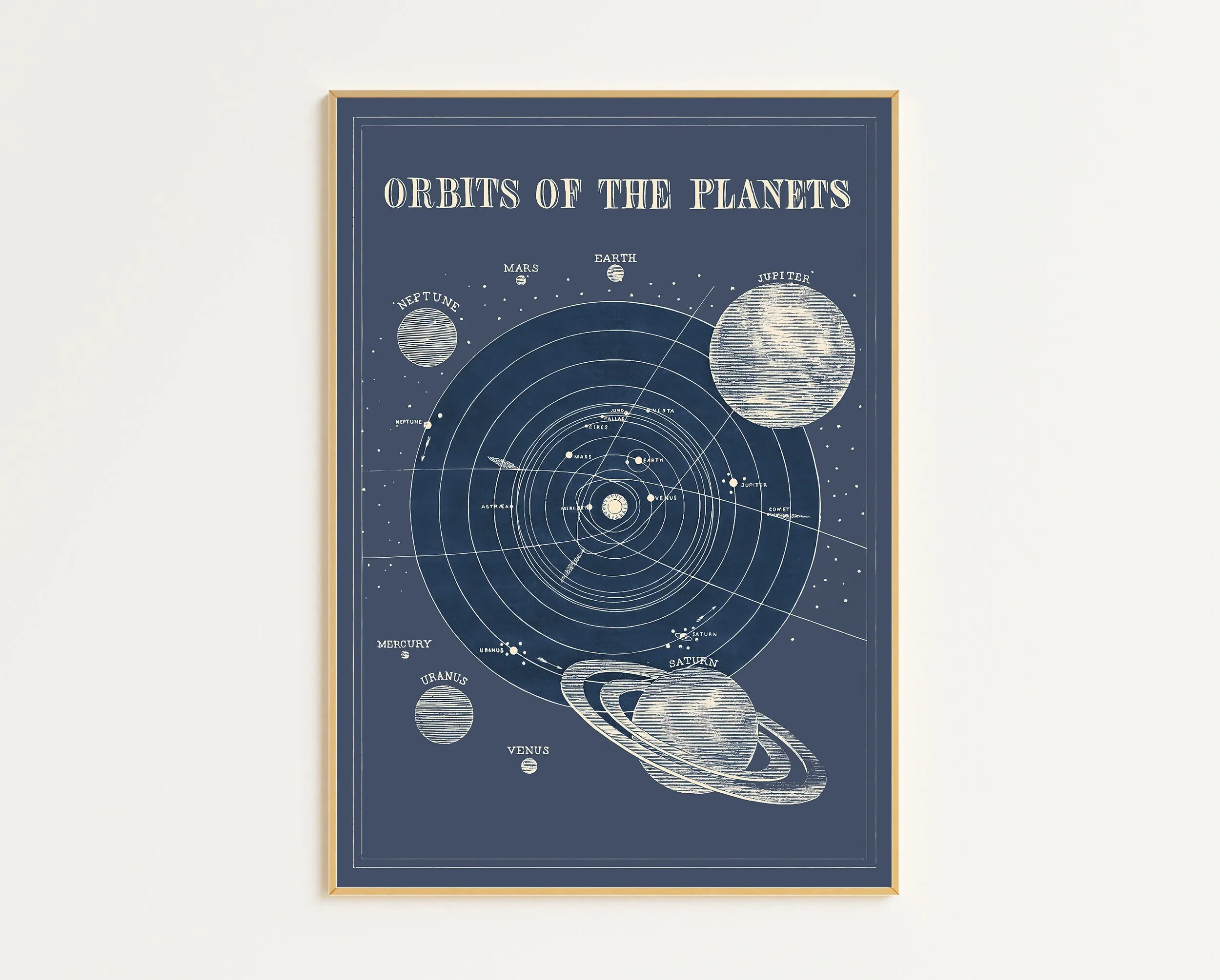 Mapa Księżyca - plakat astronomiczny Khaki