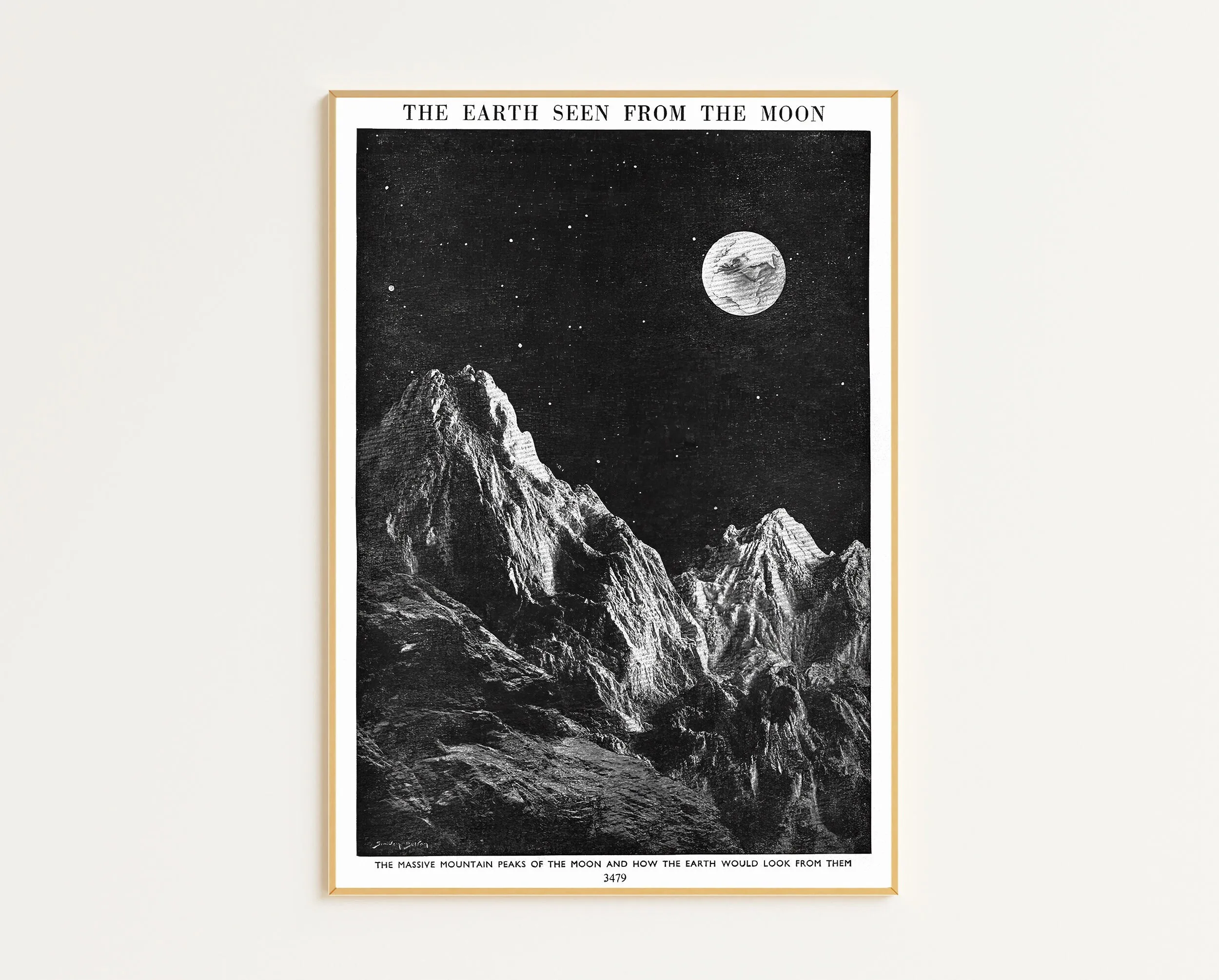 Mapa Księżyca - plakat astronomiczny Czekolada