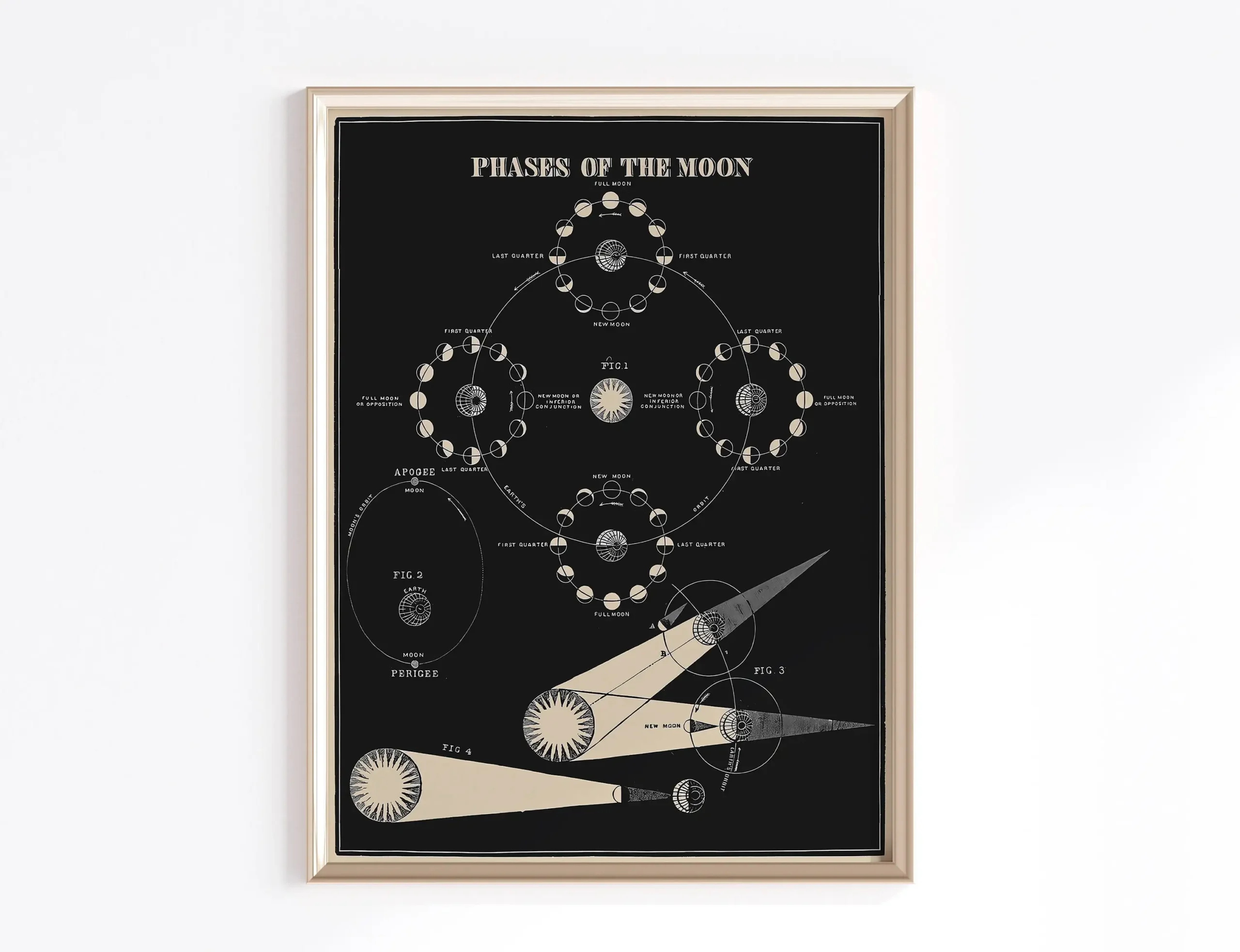Mapa Księżyca - plakat astronomiczny Fioletowy/фиолетовый