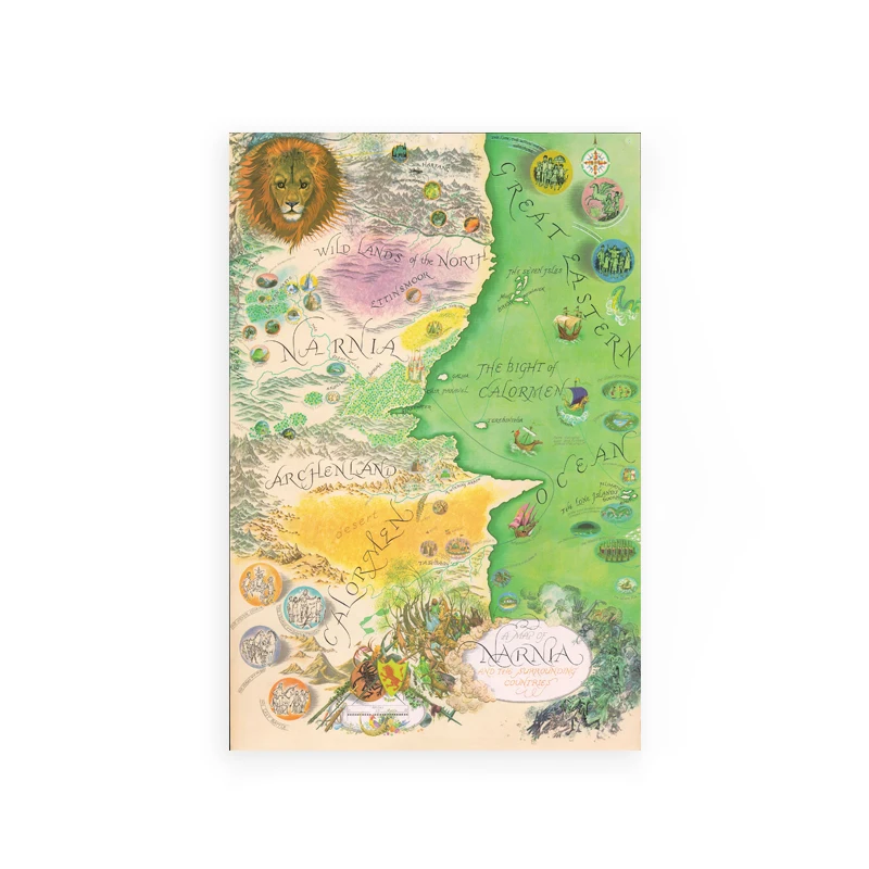 Plakat mapa Narnii Wzór 2