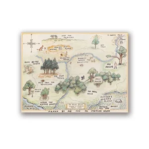 Mapa Stumilowego Lasu Kubuś Puchatek Wzór 1