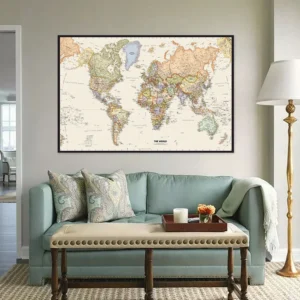 Plakat mapa świata vintage Uniwersalny