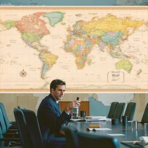 Mapa świata vintage - duży plakat dekoracyjny