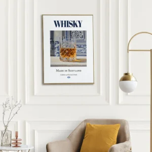 Plakat mapa whisky retro Wzór 1