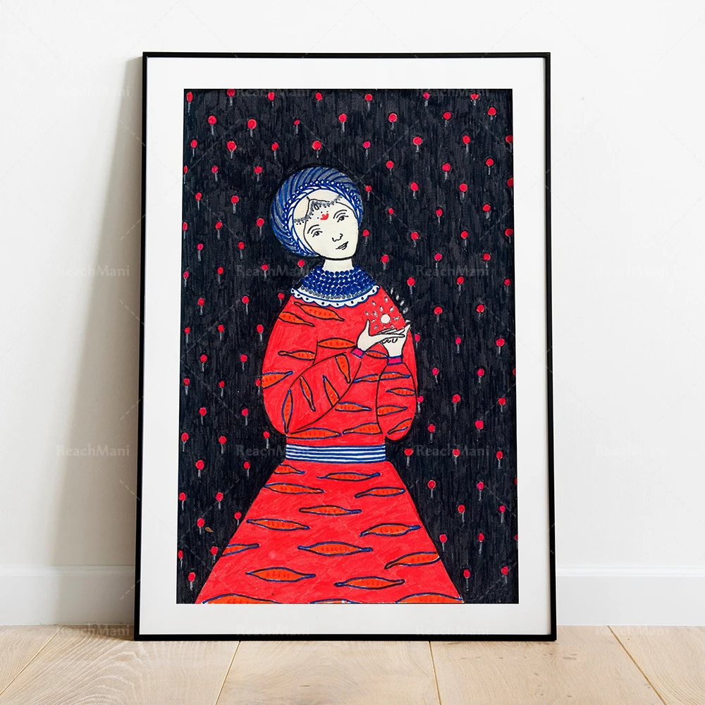 Plakat Maria Prymaczenko ukraińska sztuka ludowa Wzór 7