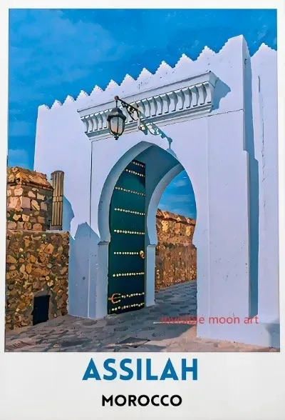 Plakat Maroko Casablanca Marrakesz Podróże Wzór 10