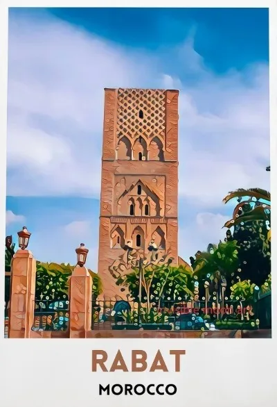 Plakat Maroko Casablanca Marrakesz Podróże Wzór 2