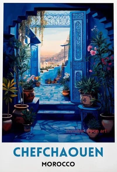 Plakat Maroko Casablanca Marrakesz Podróże Wzór 7