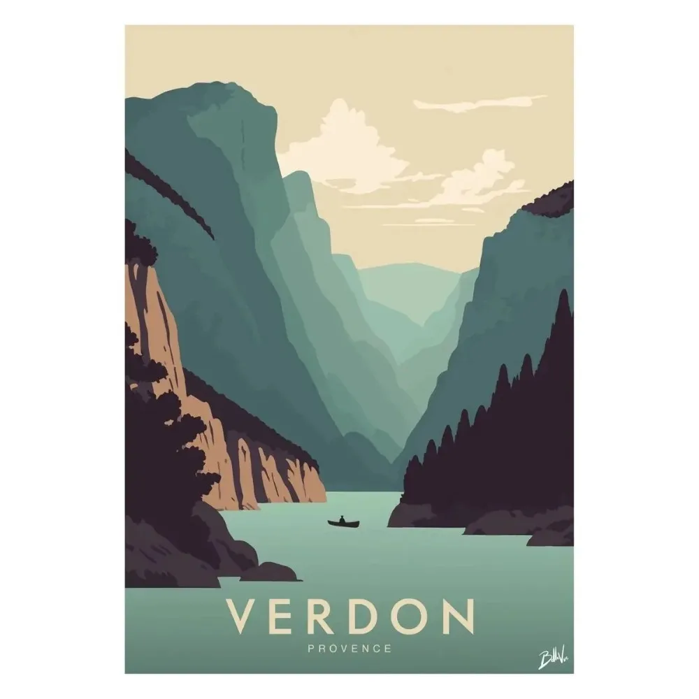 Plakat Marsylia Pétanque Verdon Retro Podróże Wzór 3