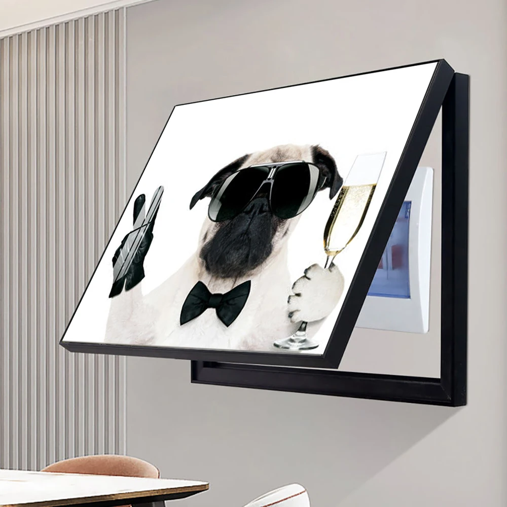 Plakat maskujący skrzynkę elektryczną – pionowy mural Lift up l