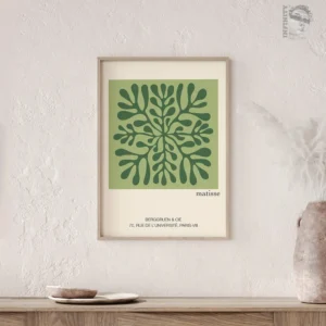 Plakat w stylu Matisse color block Bauhaus żółty