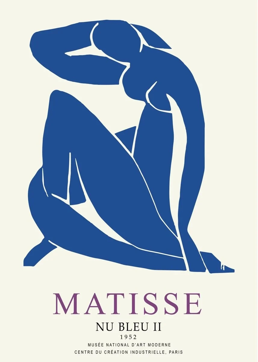 Matisse - abstrakcyjny plakat w stylu nordyckim Zielony