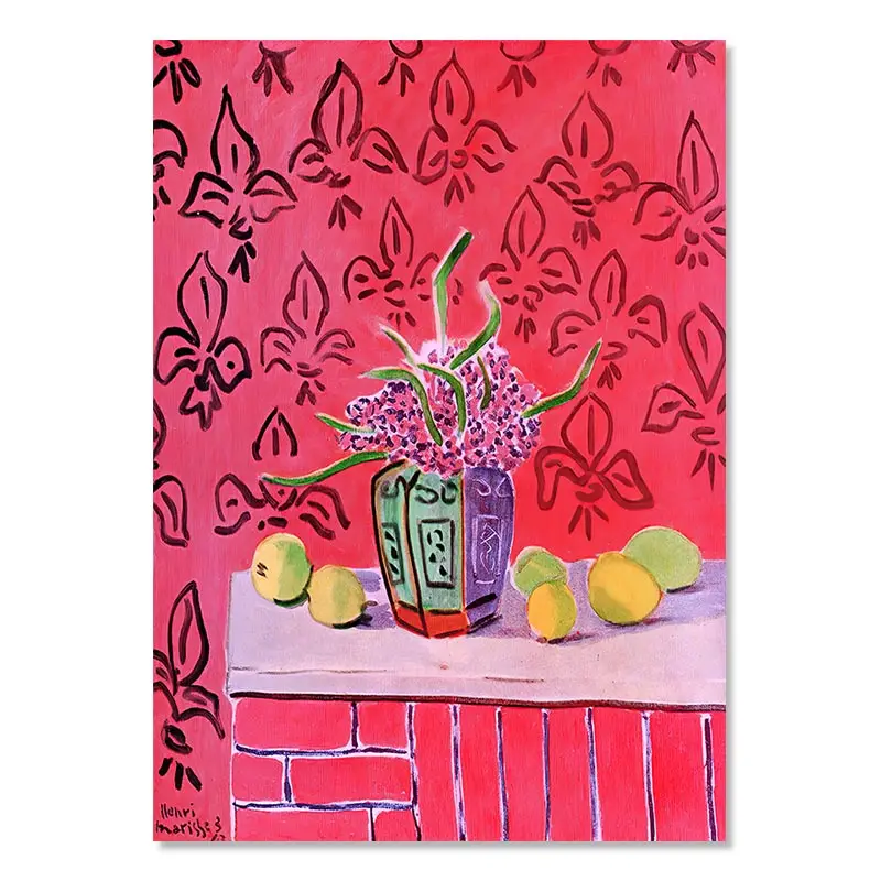 Plakat Matisse abstrakcyjny krajobraz vintage Granatowy