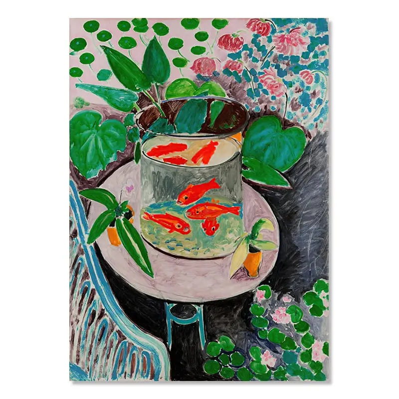 Plakat Matisse abstrakcyjny krajobraz vintage Jasnoszary