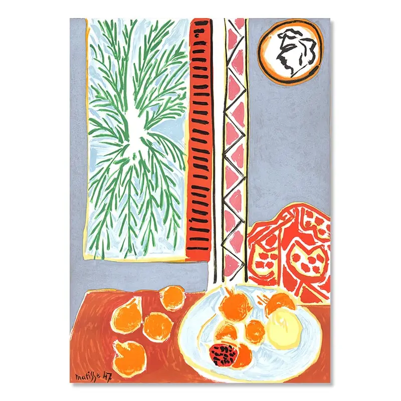 Plakat Matisse abstrakcyjny krajobraz vintage Niebieski