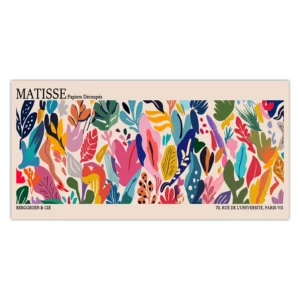 Plakat Matisse Bauhaus - geometryczne liście abstrakcja Biały