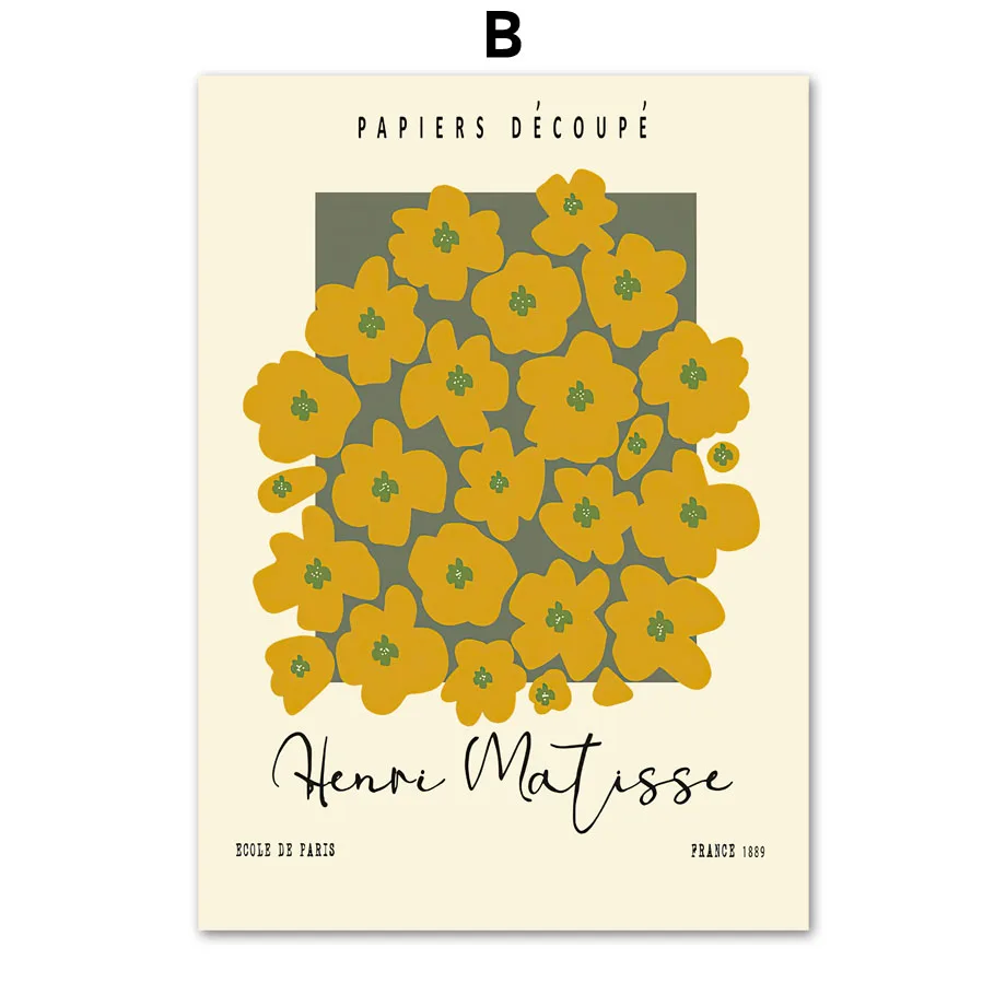 Plakat Matisse - kobieta i kwiaty Fioletowy