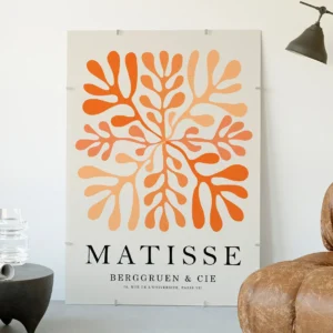 Matisse - kolorowy plakat z kwiatami i liśćmi Wzór 1